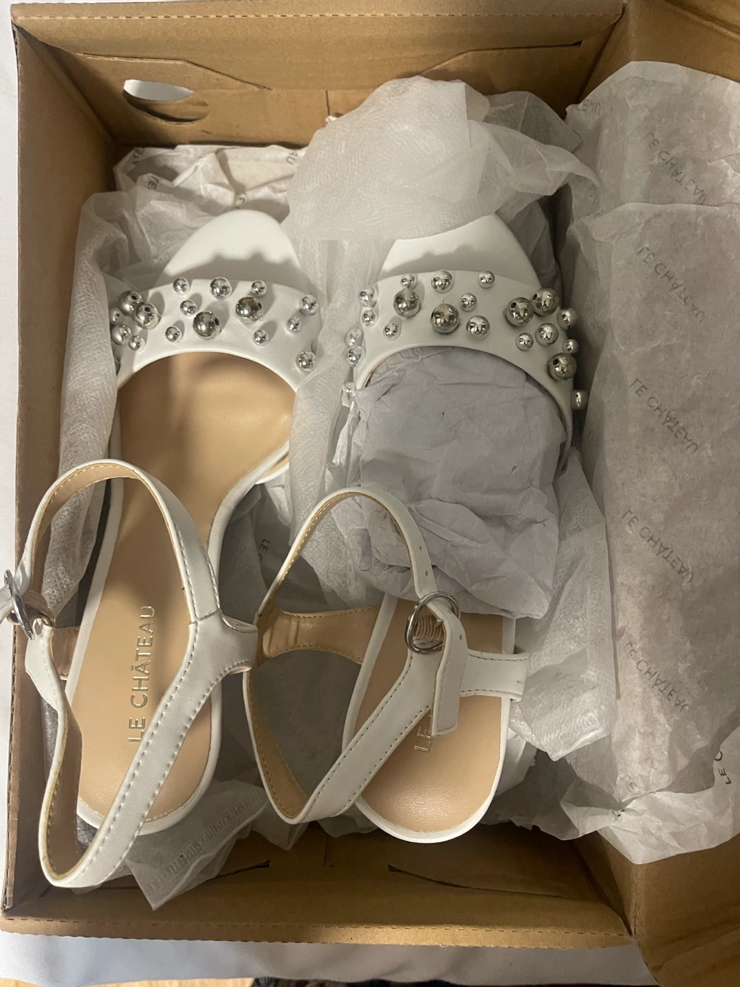Le Château White Studded Heels - photo 4