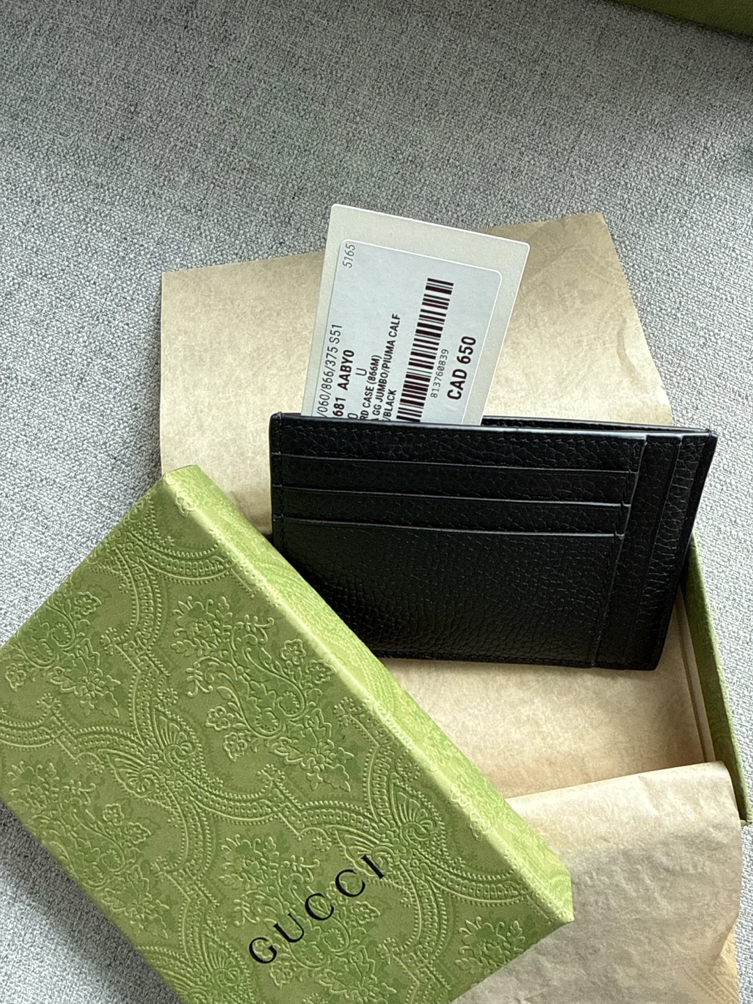 Gucci Black Jumbo GG Card Case - photo 4