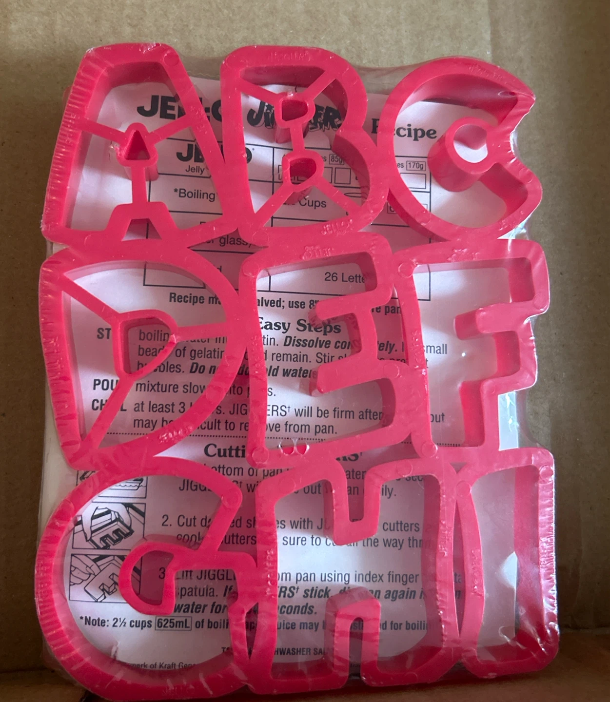 Jell-O Letter Cookie Cutters