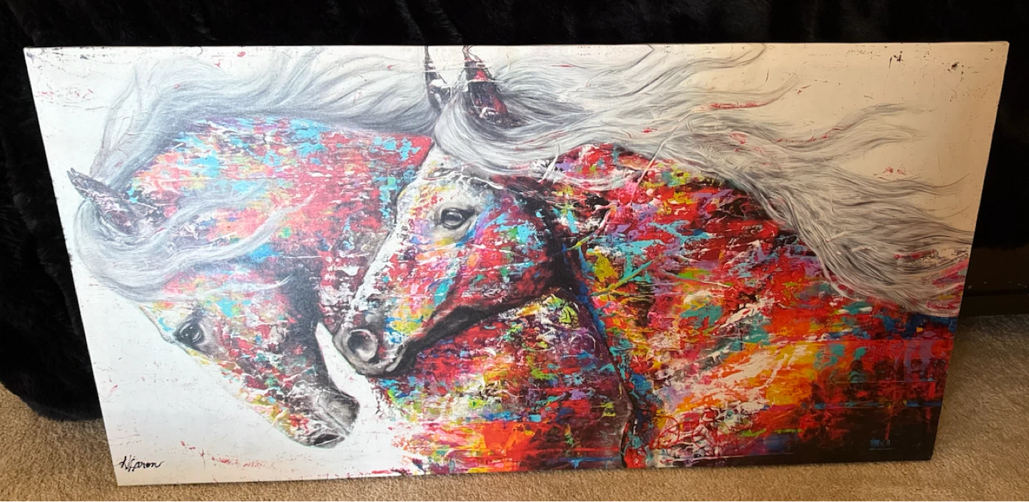Abstract Horse Canvas Wall Art