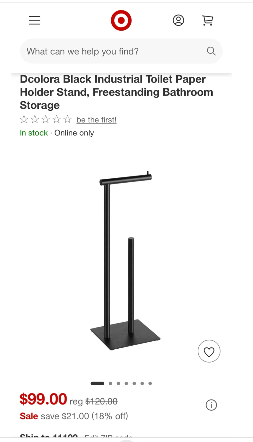 Black Freestanding Toilet Paper Holder - photo 2