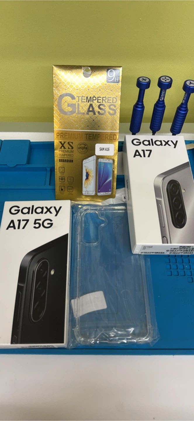 Samsung Galaxy A17 5G Phone with Case and Screen Protector
