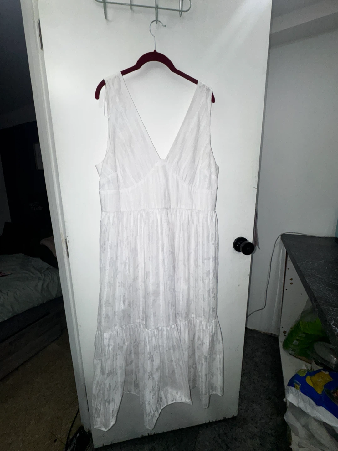 Tommy Hilfiger White Tiered Dress Size 16
