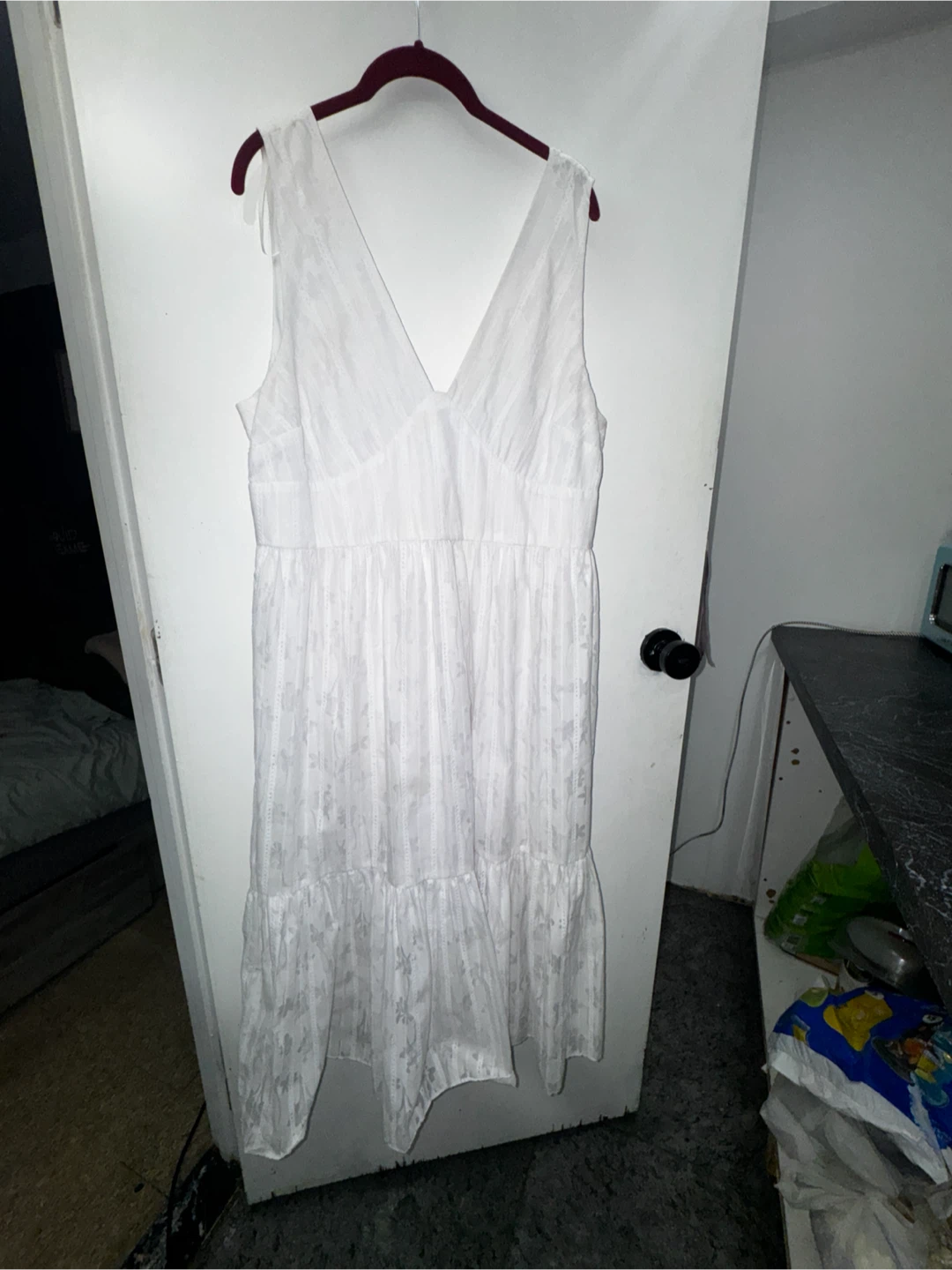 Tommy Hilfiger White Tiered Dress Size 16 - photo 2