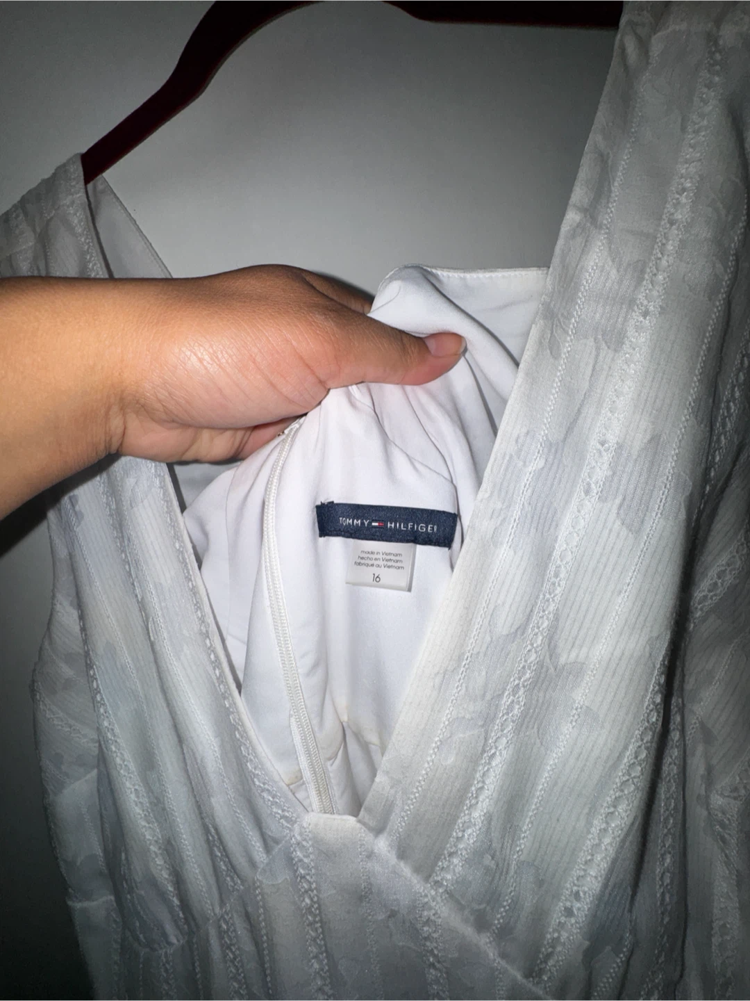 Tommy Hilfiger White Tiered Dress Size 16 - photo 3