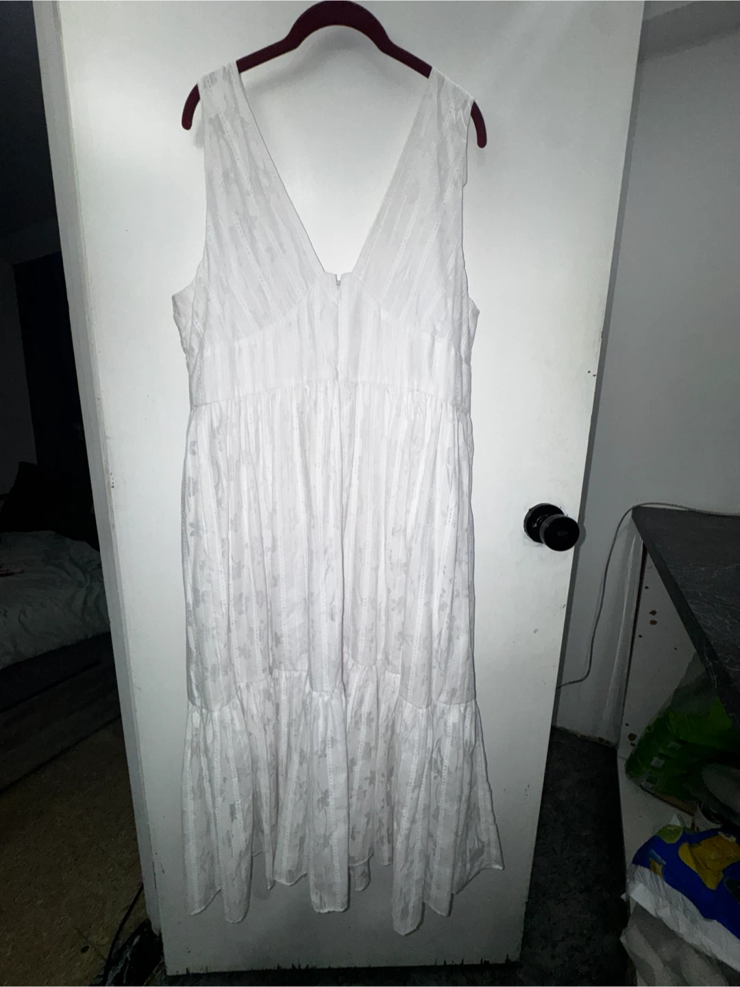 Tommy Hilfiger White Tiered Dress Size 16 - photo 4