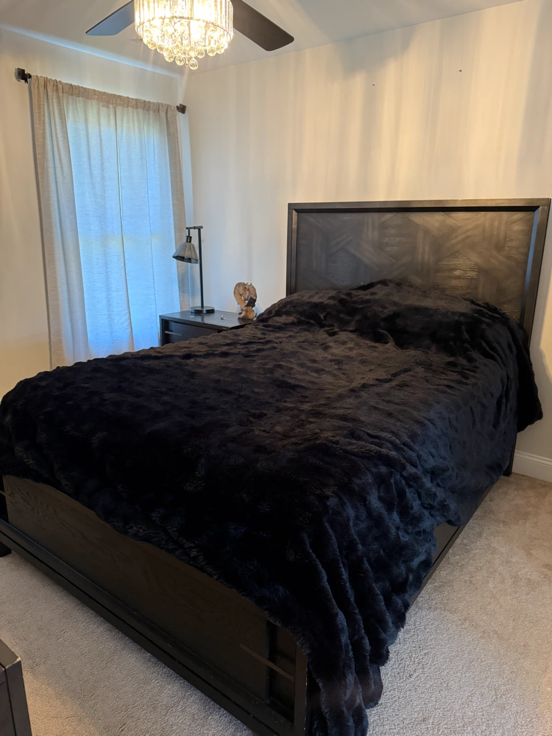 Queen Size Bed Frame, Night Stand and Dresser