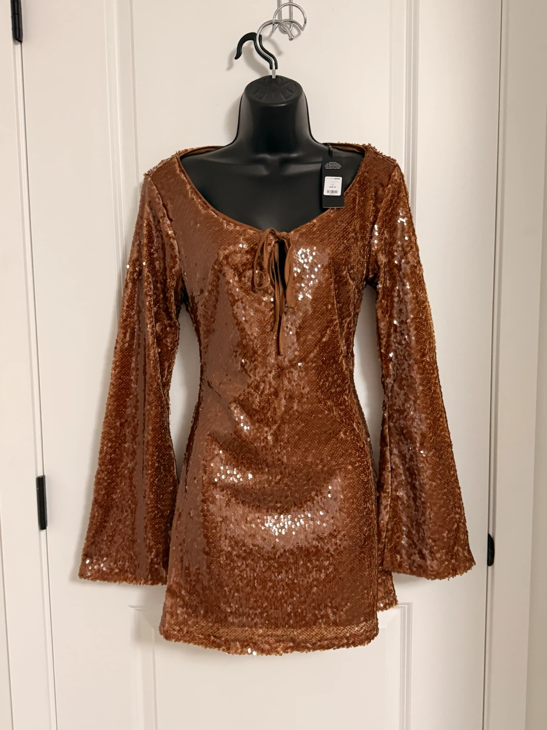 New wit tag Disco Diva Sequin Mini Dress - Copper size S-M - photo 3