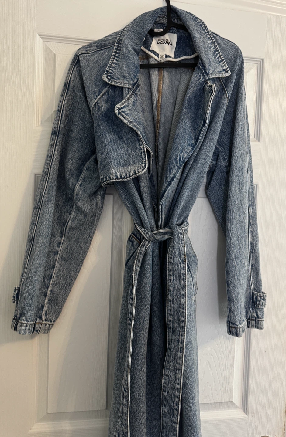 DYNAMITE DENIM LONG TRENCH COAT
