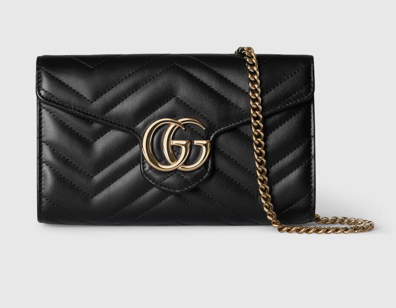 Gucci Marmont Wallet on Chain Black Leather