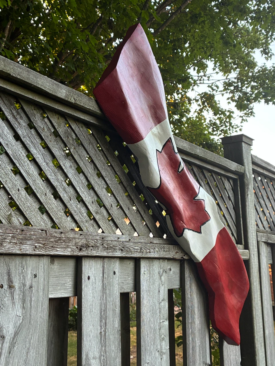 Wooden Canadian Flag Decoration