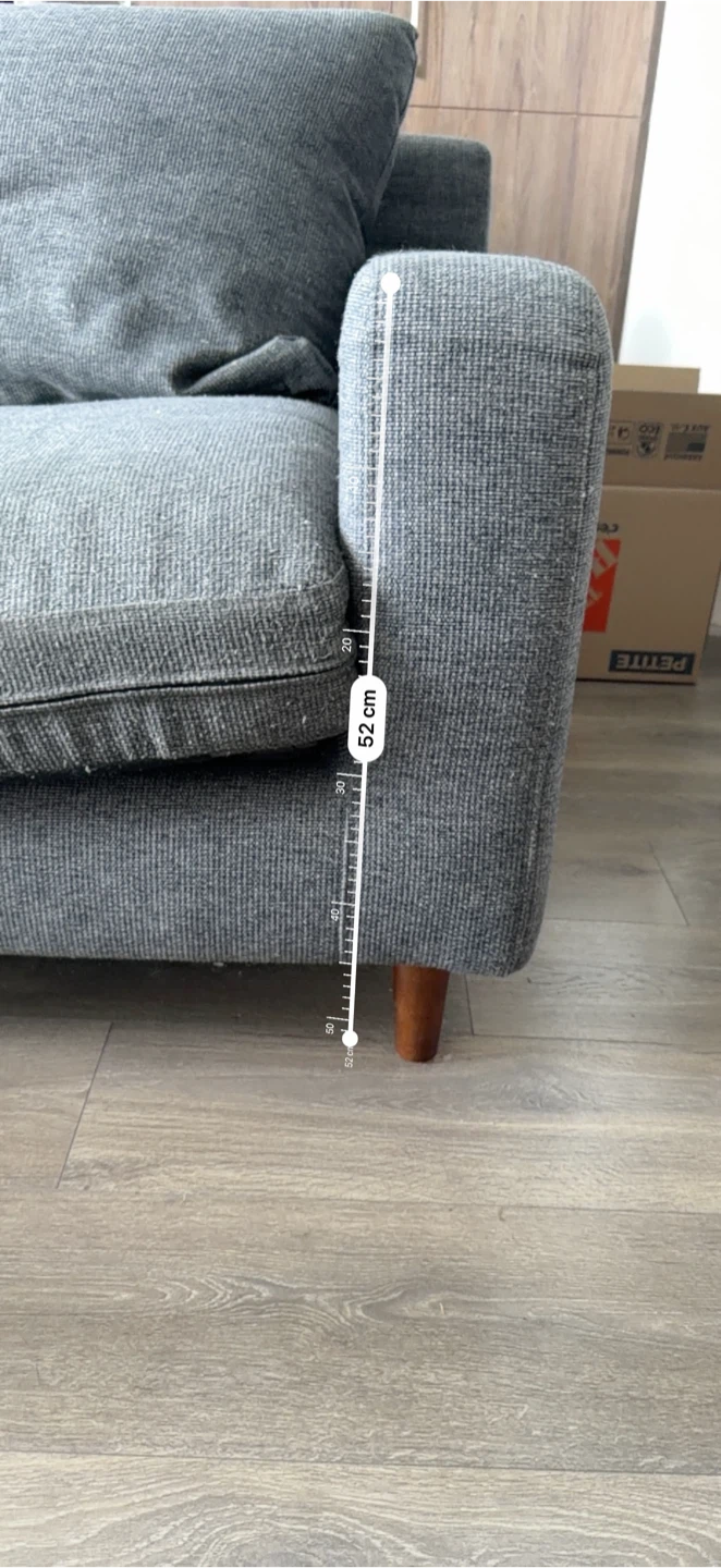Blue-Grey Structube Sectional Sofa - photo 3