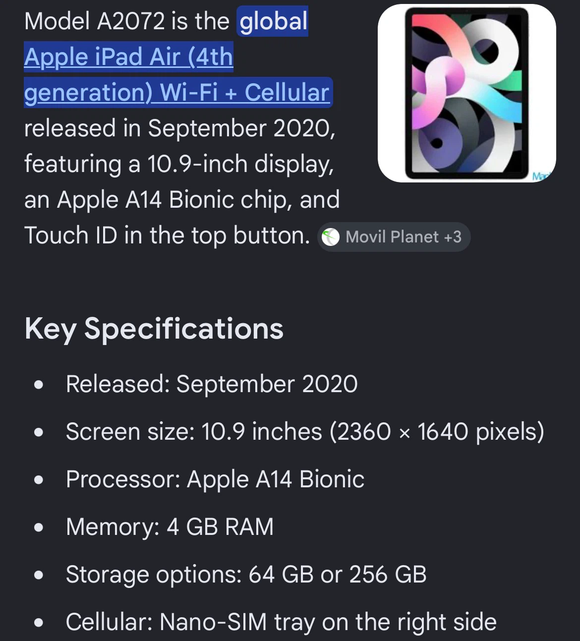 Apple iPad Air (4th Gen) Wi-Fi + Cellular Rose Gold - photo 4