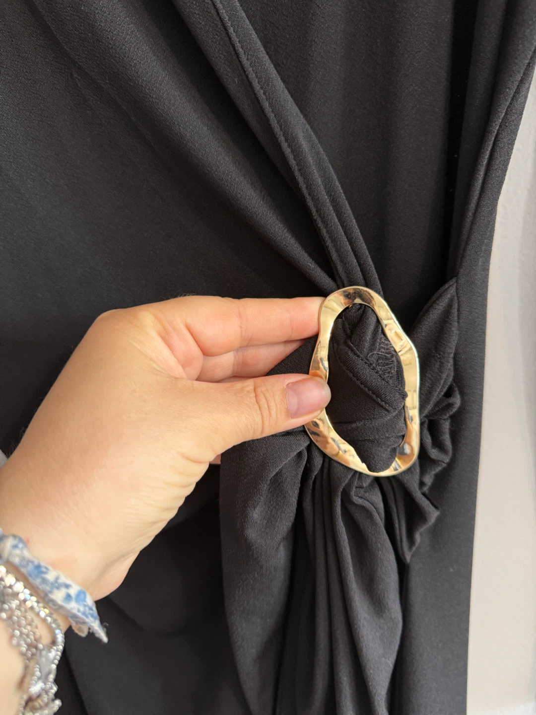 H&M Mama Black Faux Wrap Dress - photo 3