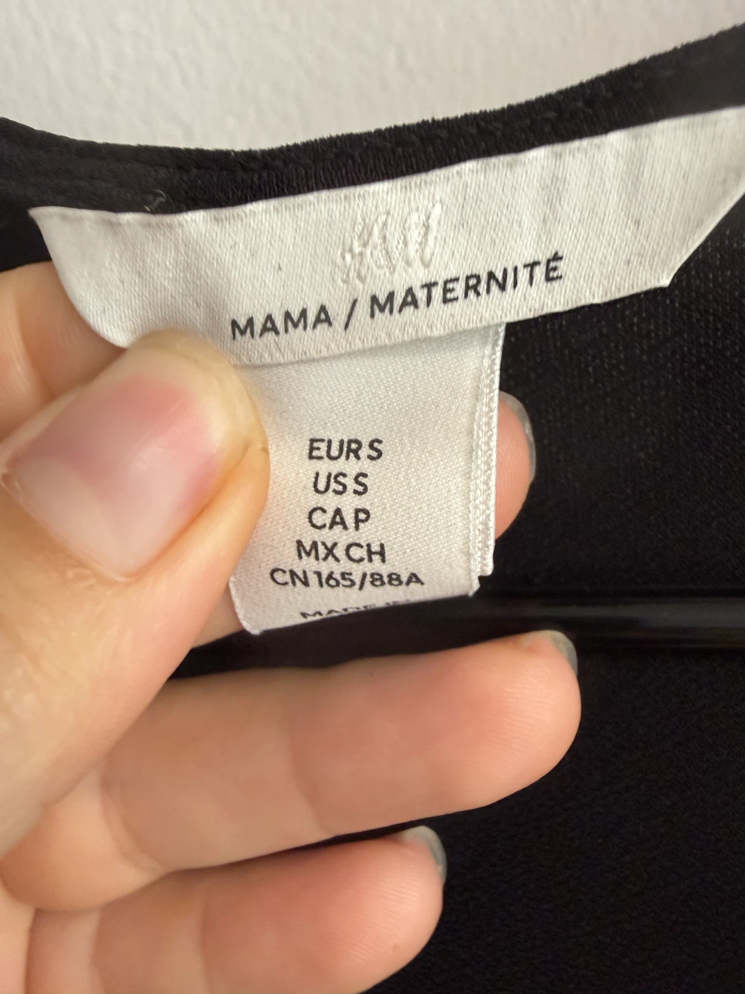 H&M Mama Black Faux Wrap Dress - photo 4