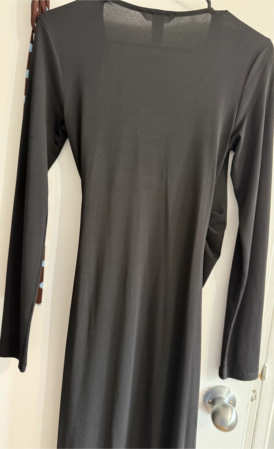 H&M Mama Black Faux Wrap Dress - photo 5