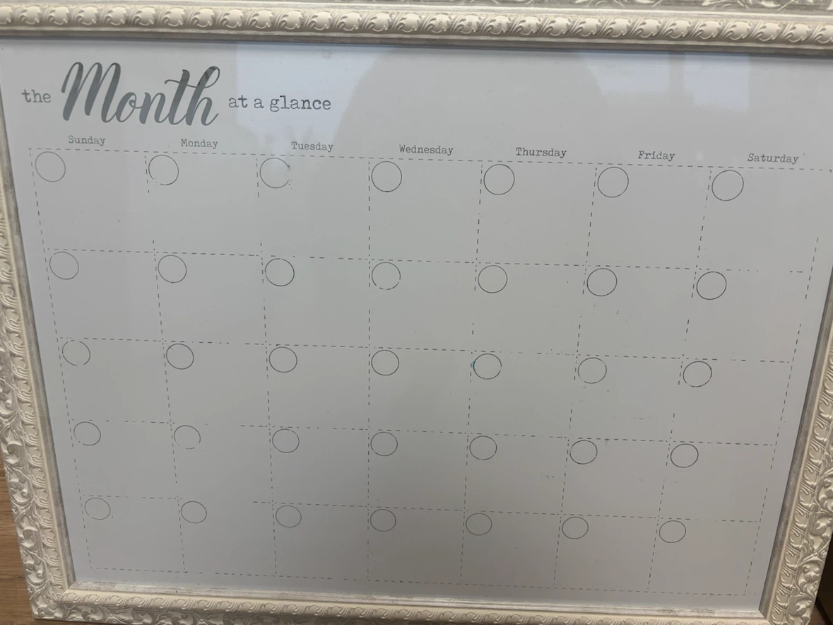 White Board calendar w/ rustic frame - photo 2