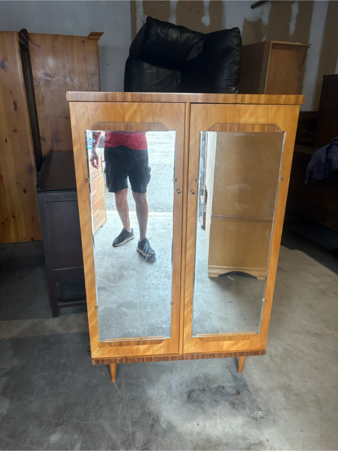 Free delivery used Vintage Mirrored Wardrobe - photo 2