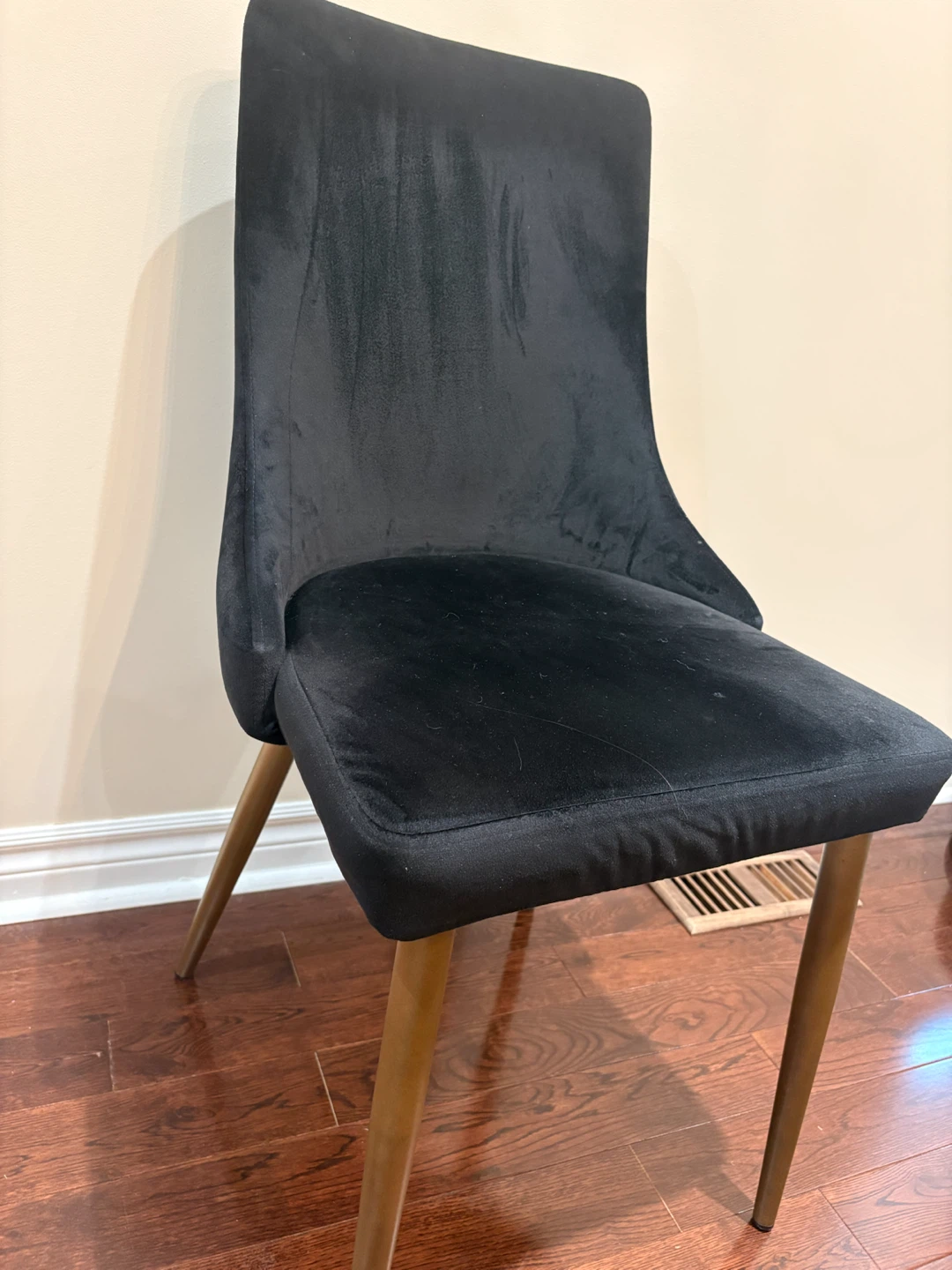 6 Black Velvet Dining Chair