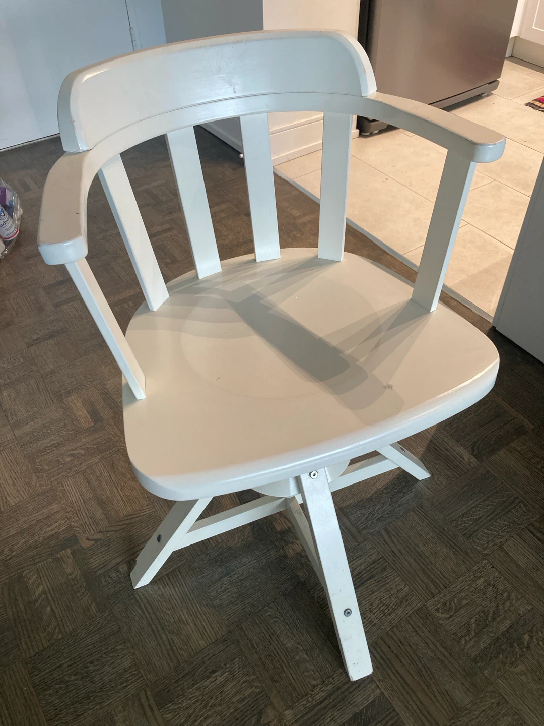 White Swivel Chair