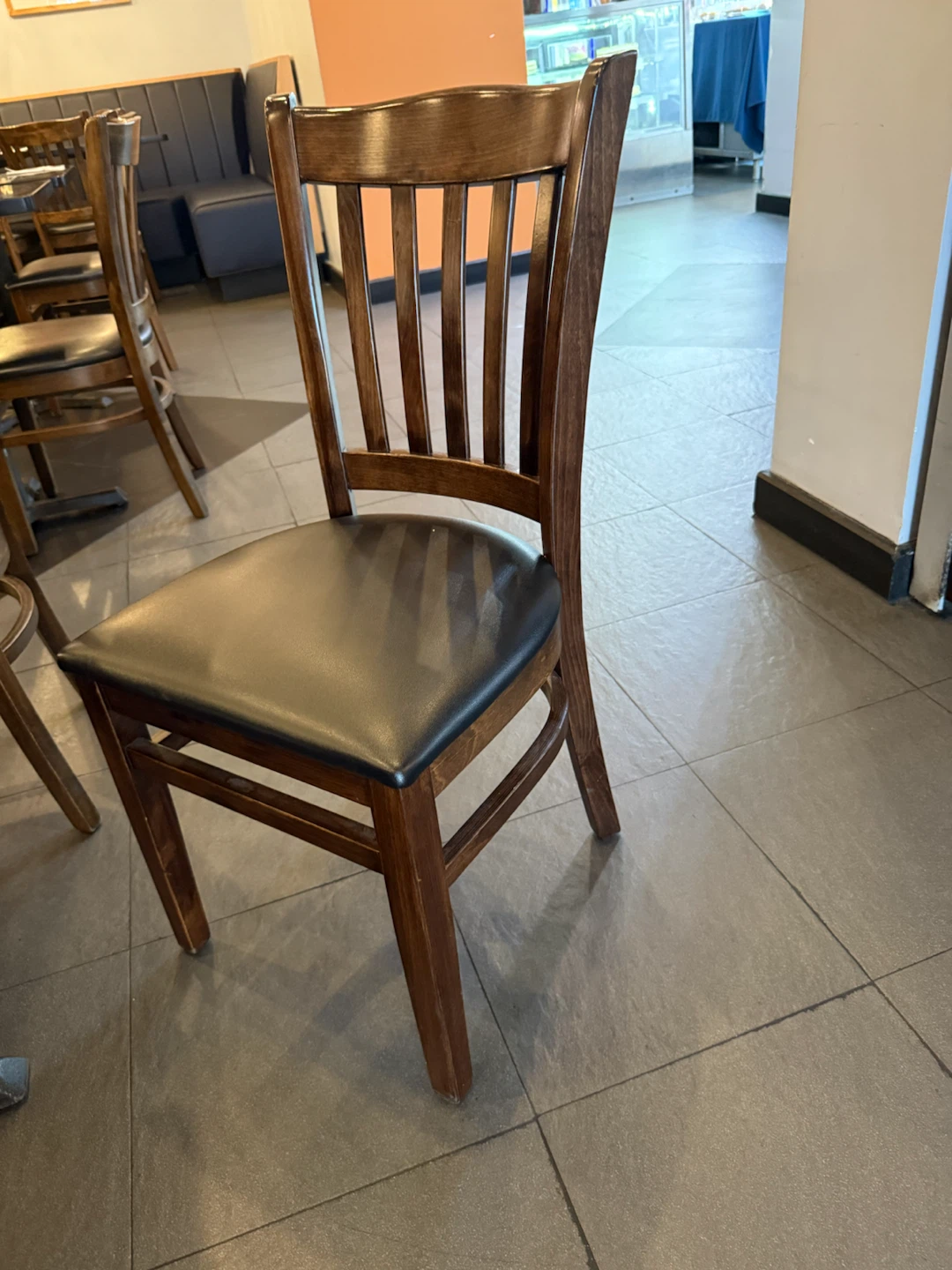 Wooden Dining Chair with Padded Seat - photo 2