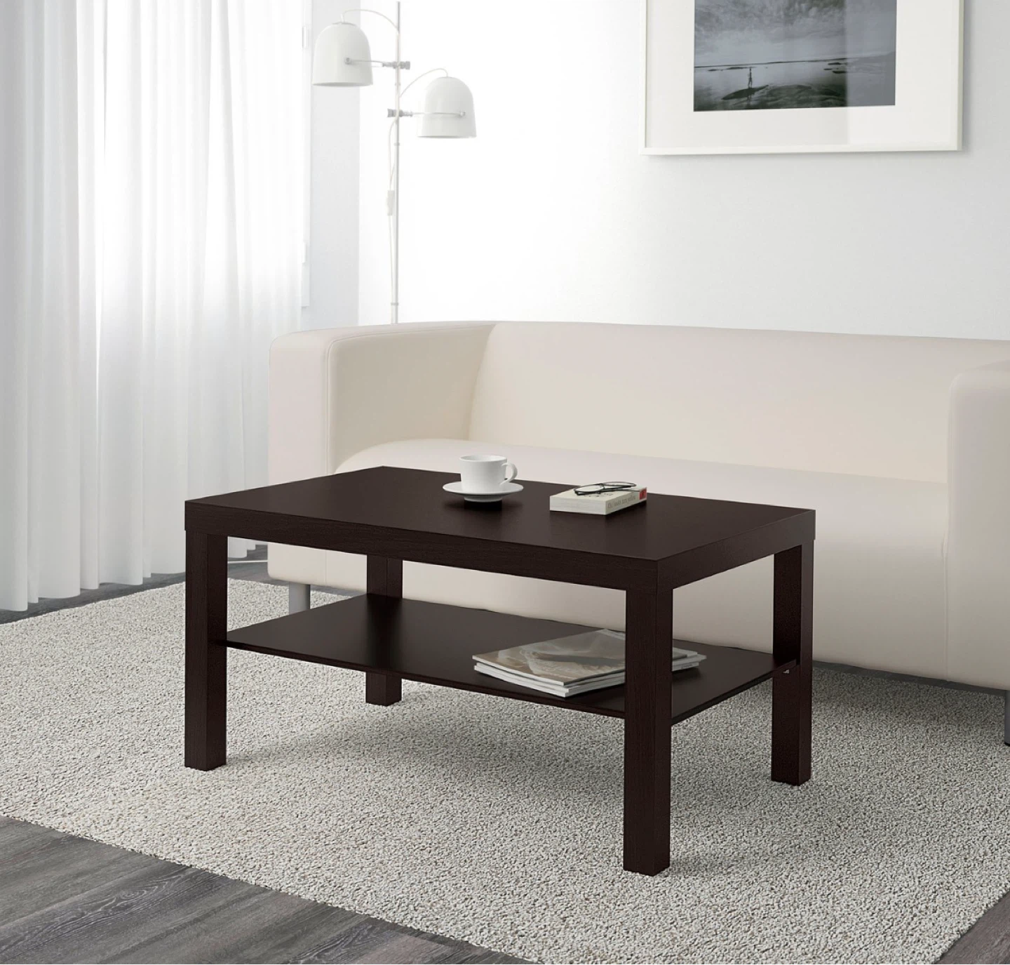 Black Two-Tiered Coffee Table