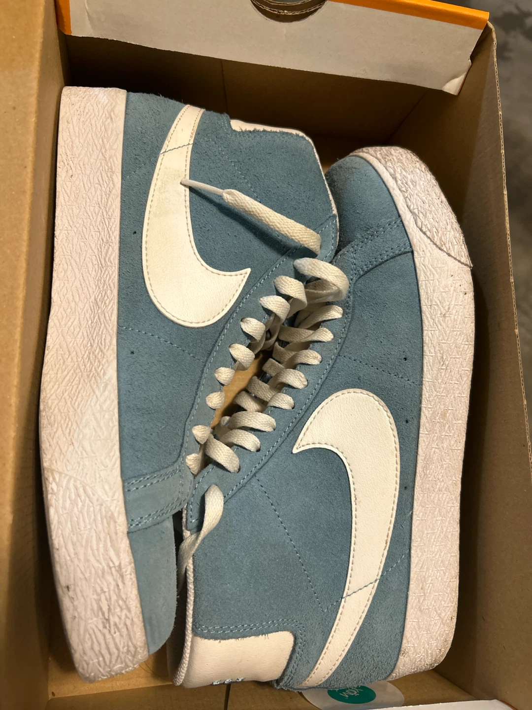 Nike SB Blazer Mid Light Blue Suede Shoes