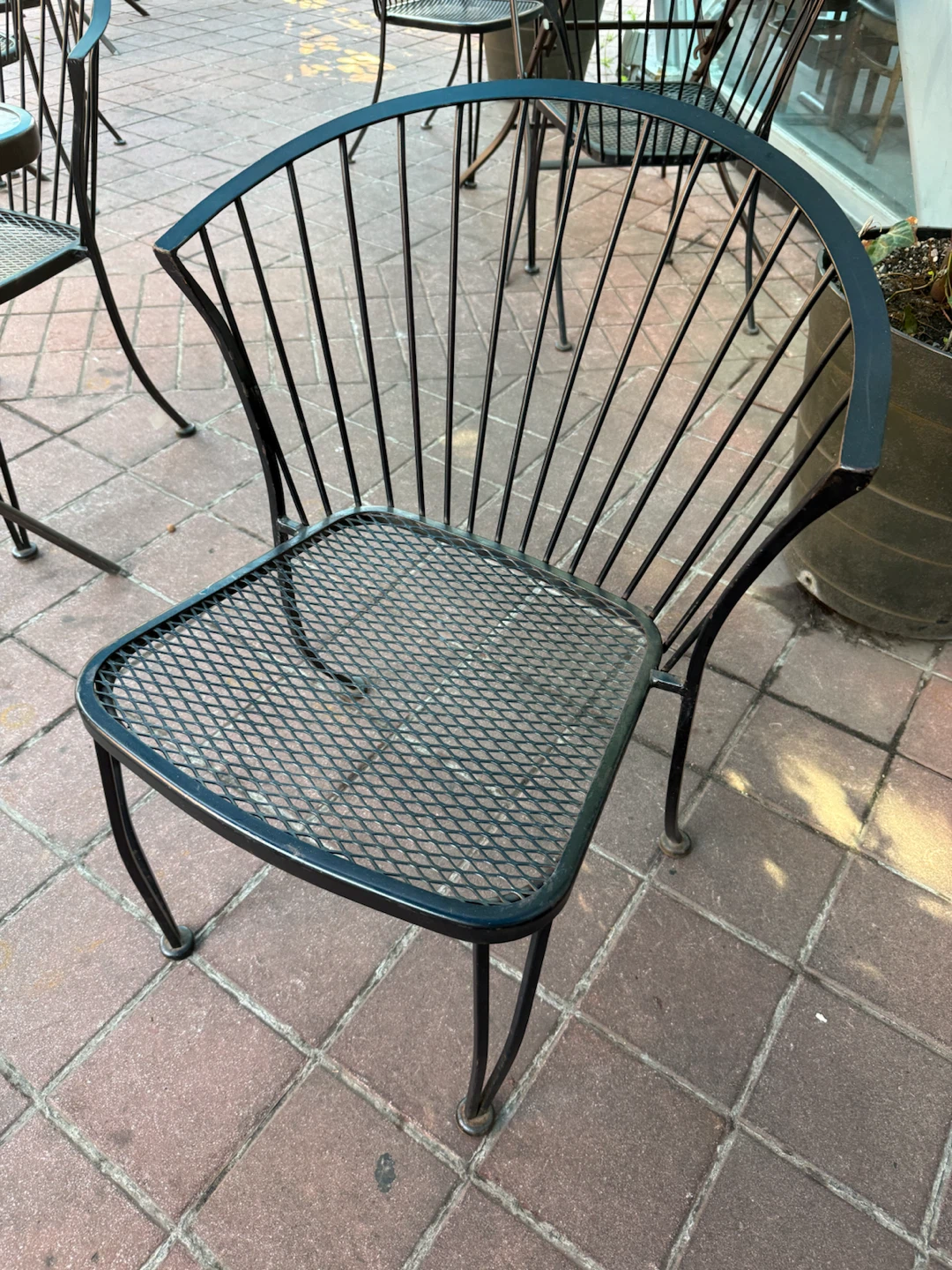Black Metal Outdoor Chair