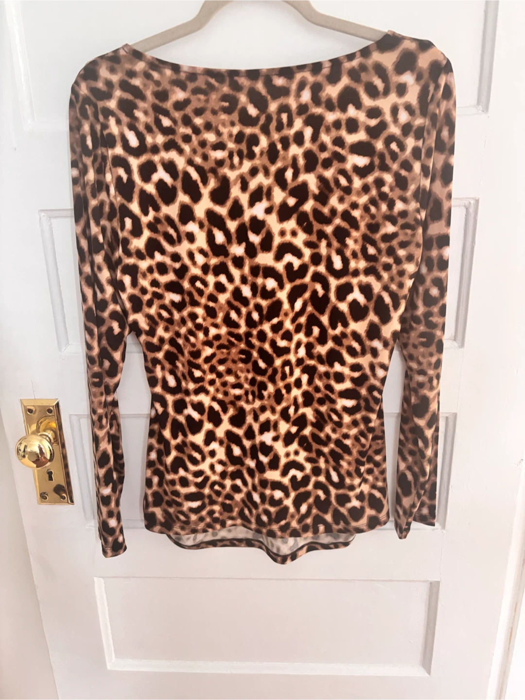 Calvin Klein Leopard Print Long Sleeve Top Size M - photo 2