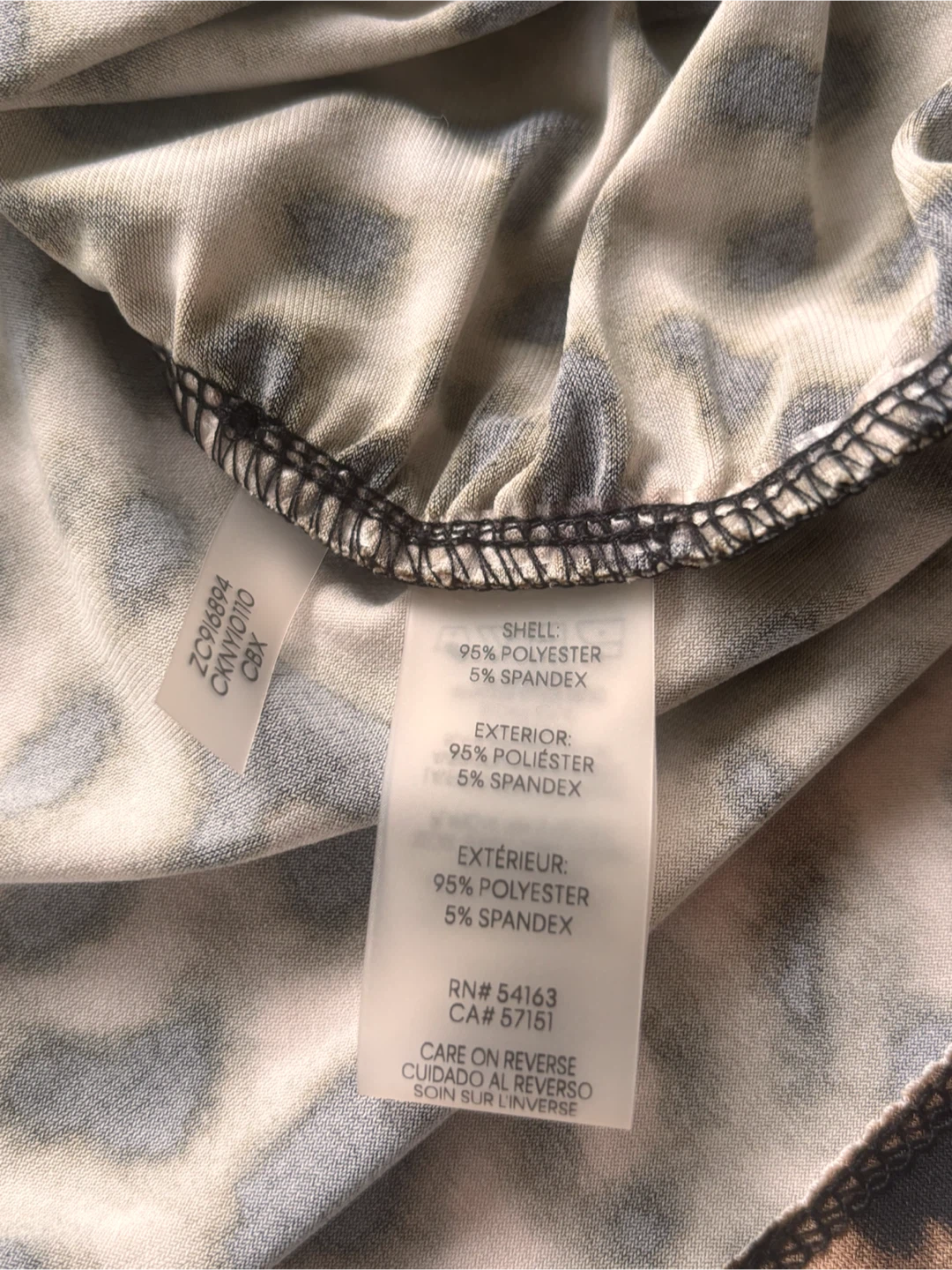 Calvin Klein Leopard Print Long Sleeve Top Size M - photo 4