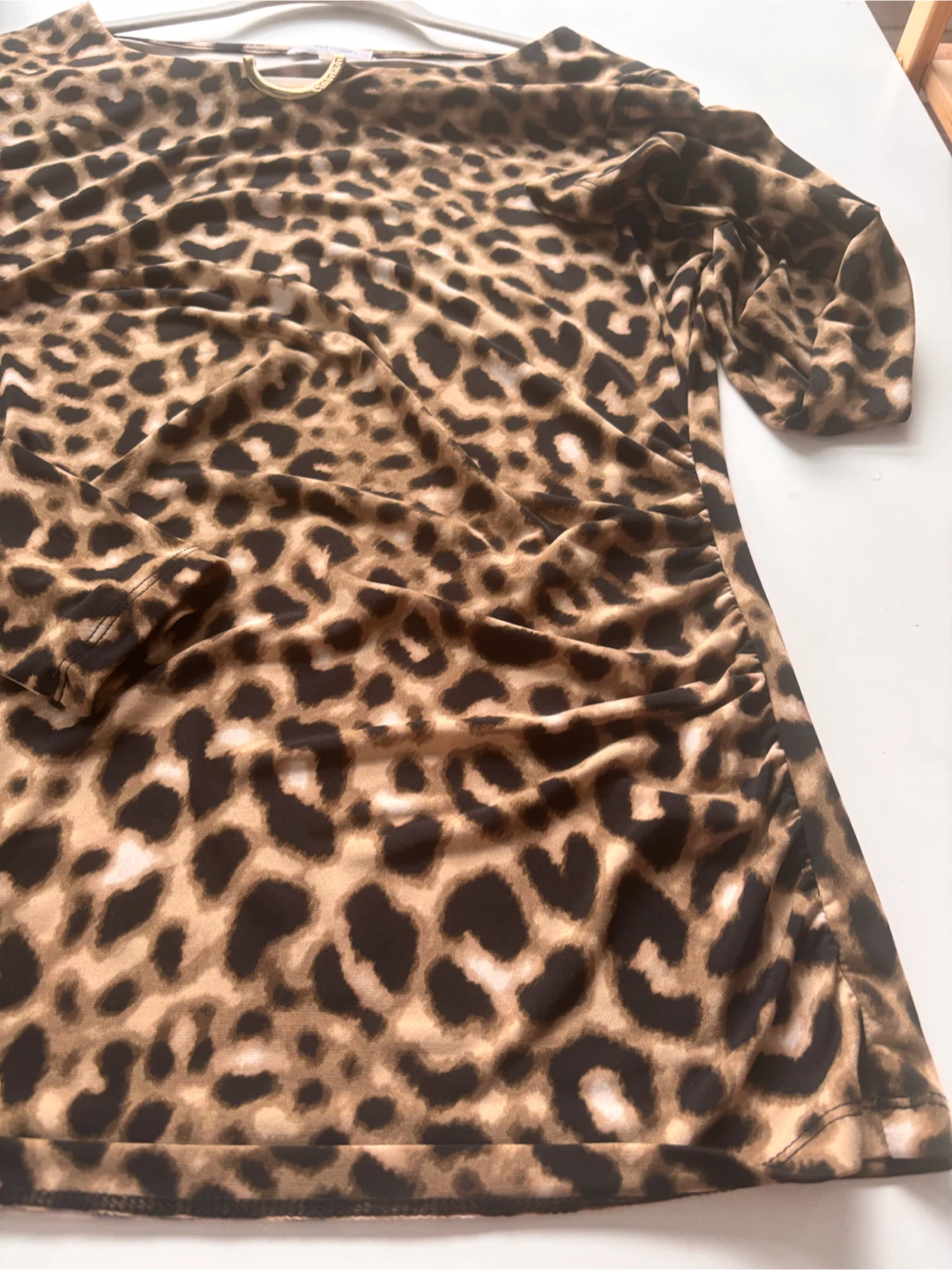 Calvin Klein Leopard Print Long Sleeve Top Size M - photo 5