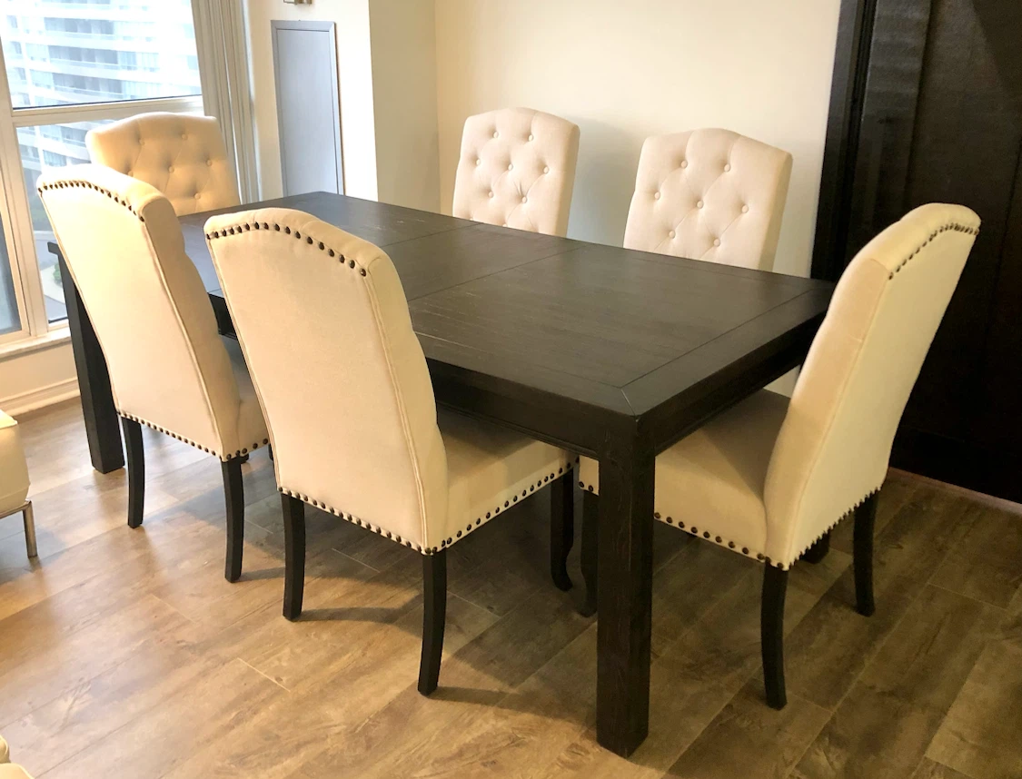 ⭐️Distressed Extendable Dining Table Set⭐️ - photo 2