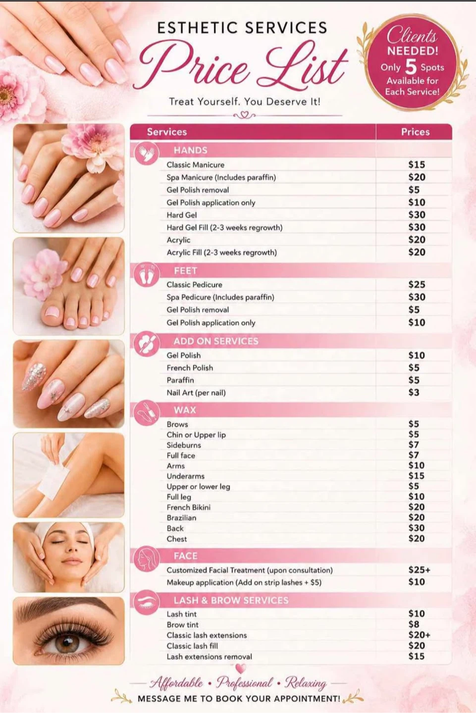 Book you services now