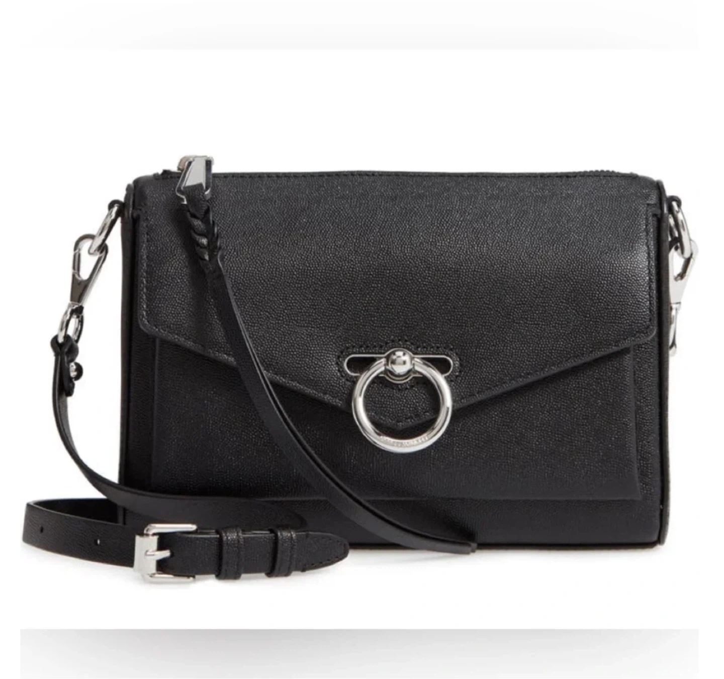 Rebecca Minkoff Black Pebbled Leather Crossbody