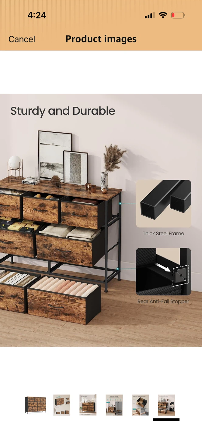 SONGMICS Dresser with 7 Drawers - photo 2
