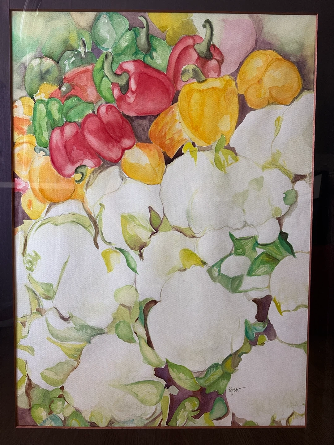 Still Life of Assorted Peppers (Signed : Artist Unknown) - photo 2