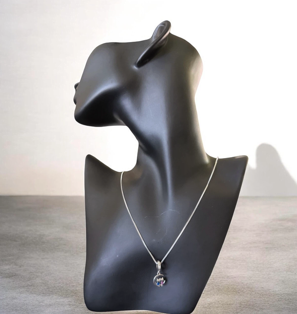 Sterling Silver Cat Moon Necklace - photo 2