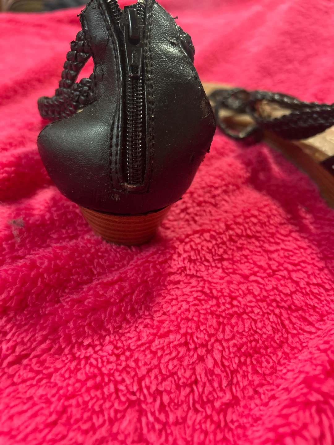 ALDO Black Braided Strap Wedge Sandals - photo 2