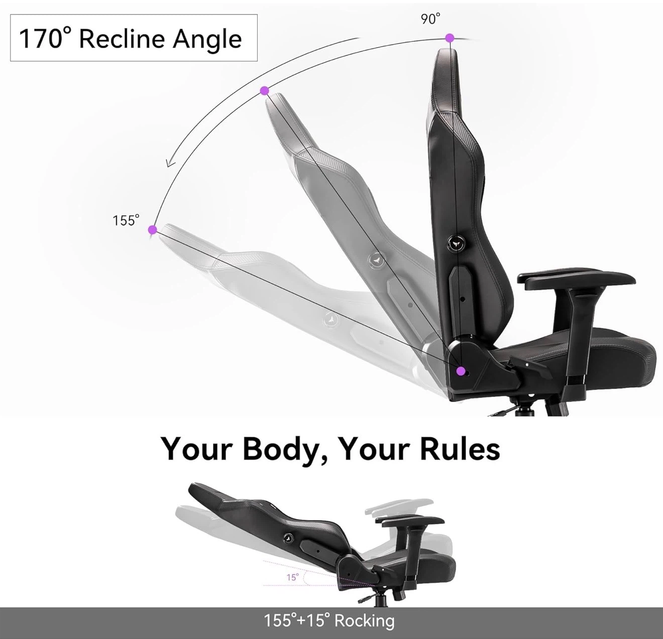 VENTUVISE Ergonomic Gaming Chair with 4D Armrests - photo 3