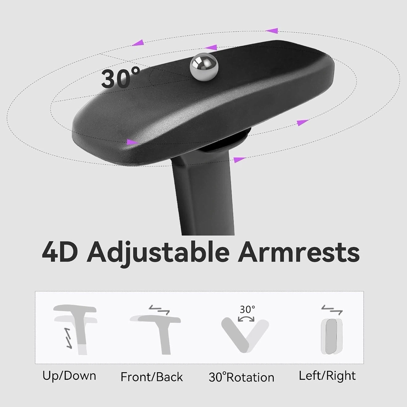 VENTUVISE Ergonomic Gaming Chair with 4D Armrests - photo 5