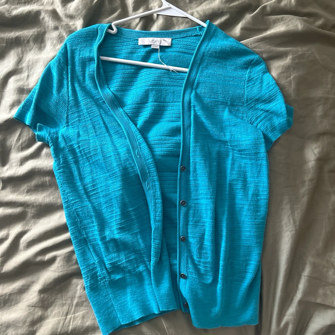 Ann Taylor Loft Blue Cardigan Sweater