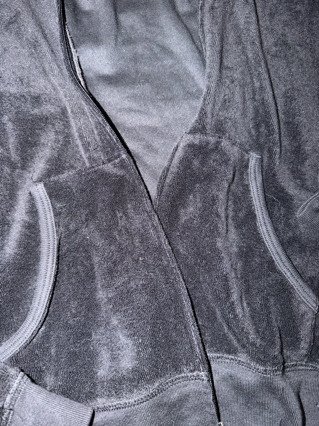 Juicy Couture Velour Hoodie - Black - Size S - photo 4