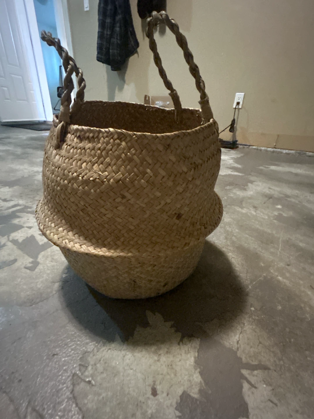 Woven Seagrass Basket with Handles