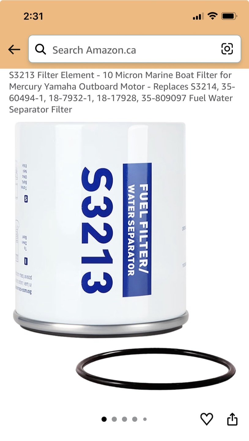 S3213 Fuel Filter Water Separator Element