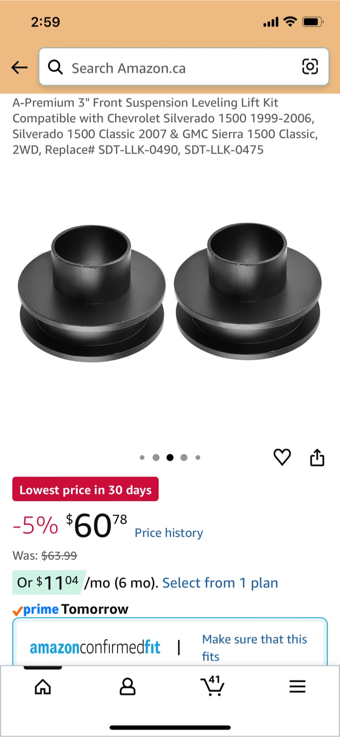 3" Front Suspension Leveling Lift Kit