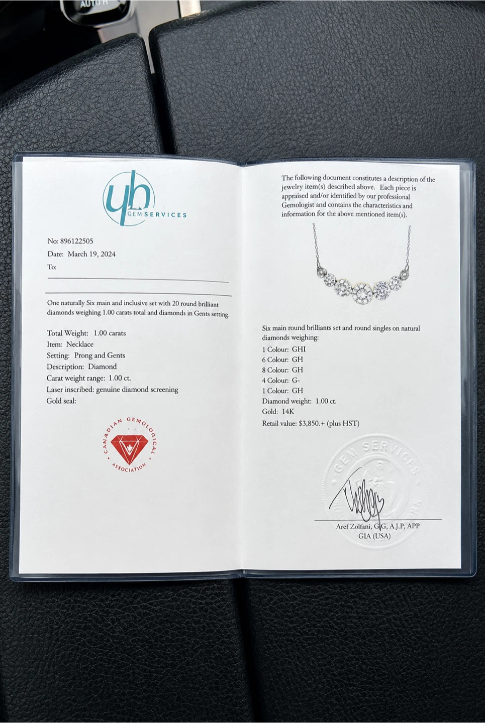 Diamond Necklace 14K Gold 1.00 CT - photo 3