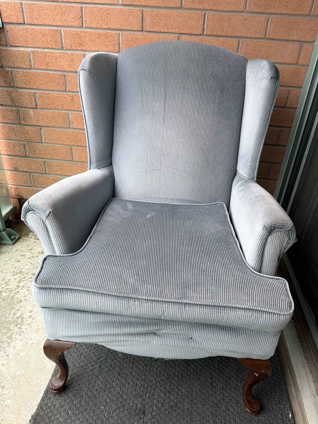 Grey Wingback Accent Chair - photo 2