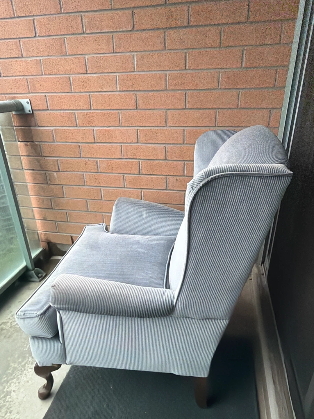 Grey Wingback Accent Chair - photo 3