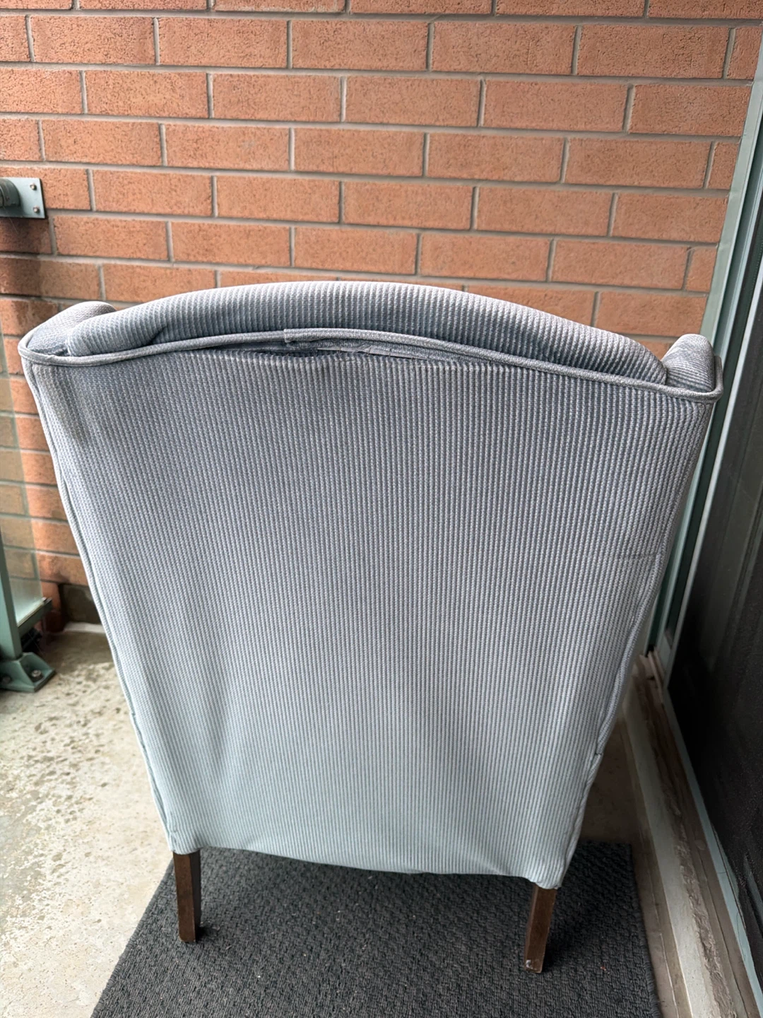 Grey Wingback Accent Chair - photo 4