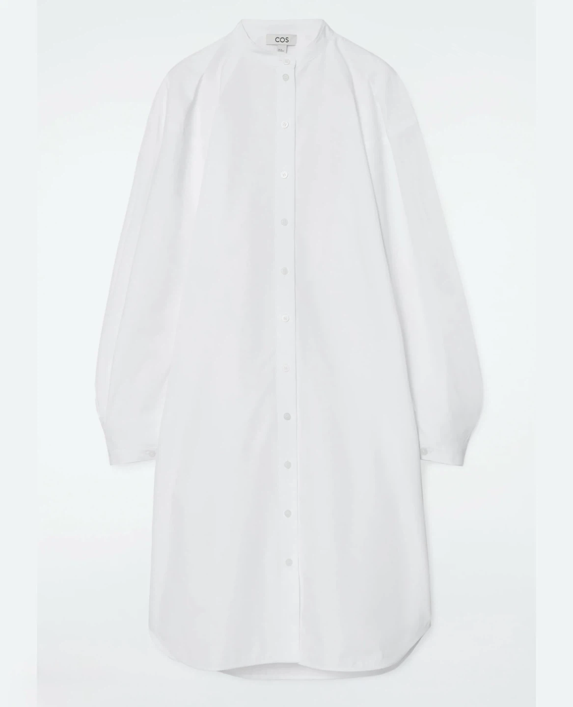 COS White Button-Up Shirt Dress